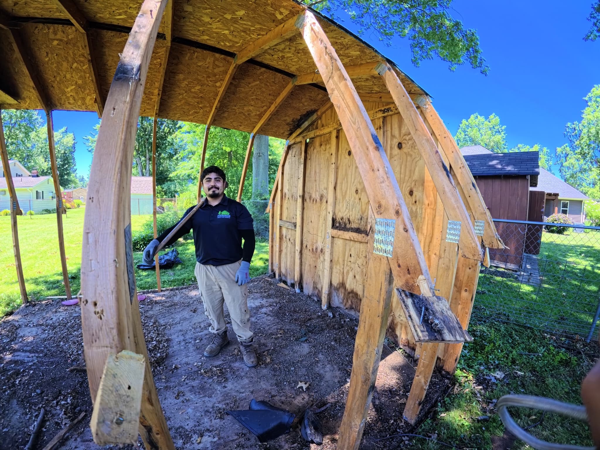 Shed demolition and removal crew Lake County Ohio